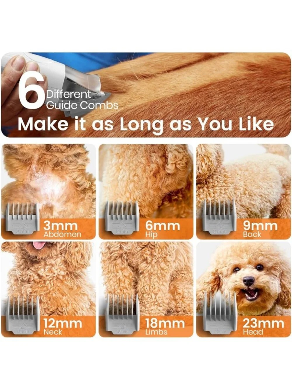 7-in-1 Dog Grooming Vacuum Kit - Low Noise, Pet Hair Removal Tools & Accessories